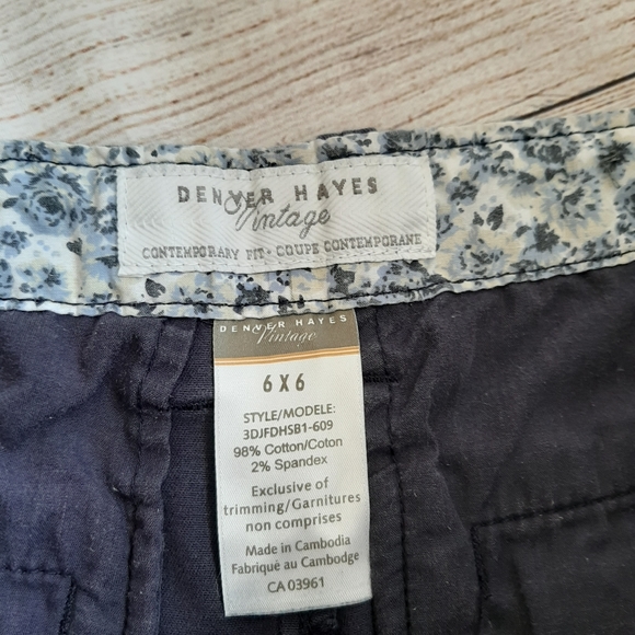 Denver Hayes Blue contemporary fit Shorts  6 - Picture 3 of 5